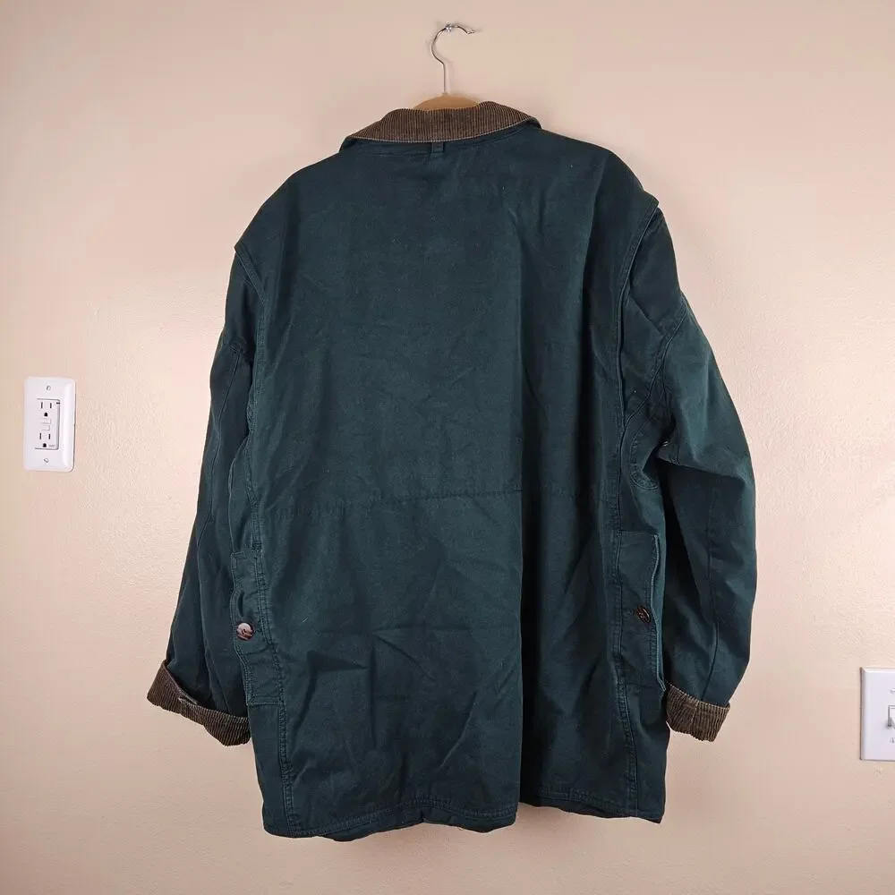 Barn Coat Cotton  Green Vintage Stratojal Jacket - Picture 2 of 7
